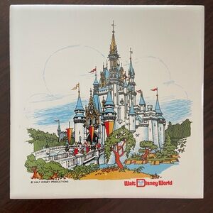 Vintage Walt Disney World Cinderella’s Castle Trivet Hot Plate